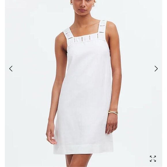 $108 Madewell Embroidered Tank Mini Dress in Linen size 2 m4 - Picture 2 of 6